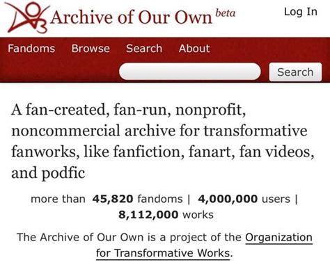 Archive of Our Own (AO3) .